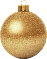 oro luccichio Natale palla png con ai generato.