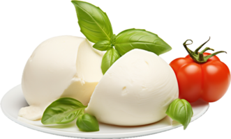 Mozzarella cheese png with AI generated.