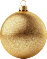 oro luccichio Natale palla png con ai generato.