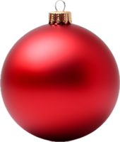 Red christmas ball png with AI generated.