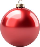 rojo Navidad pelota png con ai generado.