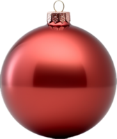 rood Kerstmis bal PNG met ai gegenereerd.