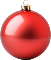 Red christmas ball png with AI generated.