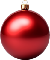 Red christmas ball png with AI generated.