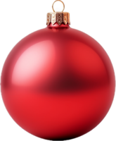 Red christmas ball png with AI generated.