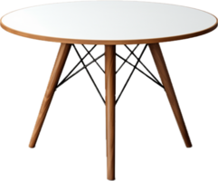 Modern round table png with AI generated.