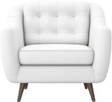 Modern white armchair png with AI generated.