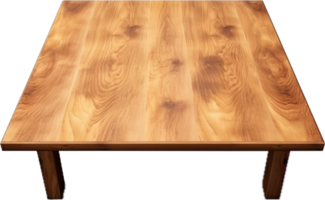 Modern wooden table png with AI generated.