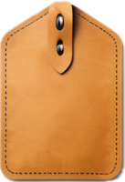 leather clothing label png with AI generated.