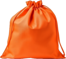 Orange fabric bag png with AI generated.