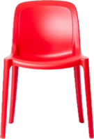 Red plastic chair png with AI generated.