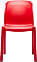 Red plastic chair png with AI generated.