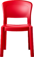 Red plastic chair png with AI generated.