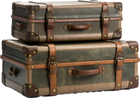 Old suitcase png with AI generated.