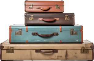 Old suitcase png with AI generated.