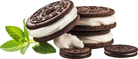 Cookies with cream png with AI generated.