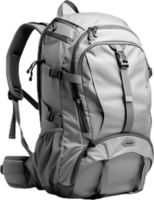 Gray backpack png with AI generated.