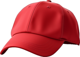 Red baseball cap png with AI generated.