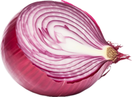 Red onion cut png with AI generated.