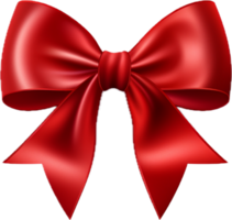 Red gift ribbon bow png with AI generated.