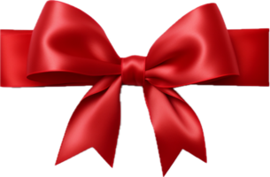 Red gift ribbon bow png with AI generated.