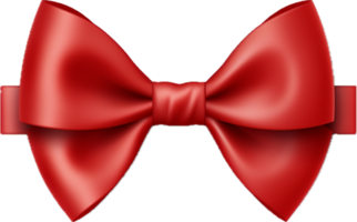 Red gift ribbon bow png with AI generated.