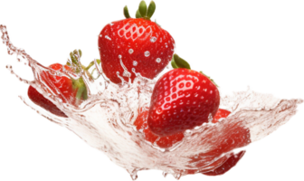 chute des fraises png avec ai généré.