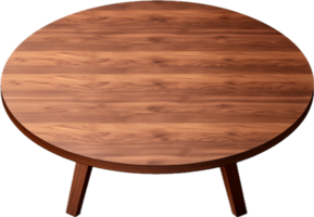 Modern round table png with AI generated.