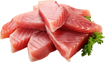 Tuna sashimi png with AI generated.