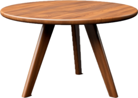 Modern round table png with AI generated.