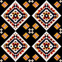 Geometric ethnic pattern. Pixel pattern. Design for clothing, fabric, background, wallpaper, wrapping, batik. Knitwear, Embroidery style. Aztec geometric art ornament print.Vector illustration vector