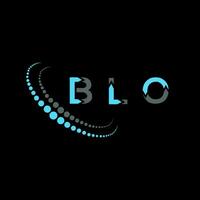 BLO letter logo creative design. BLO unique design. vector