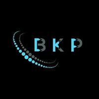 bkp letra logo creativo diseño. bkp único diseño. vector