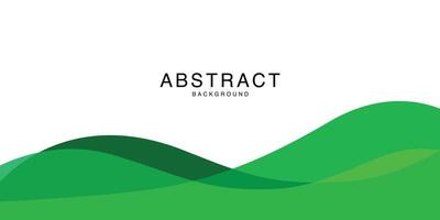 Abstract flow green template background vector