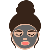 mulher face, facial mascarar, spa, autocuidados png