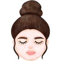 mulher face, facial mascarar, spa, autocuidados png