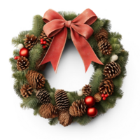 Rustic Christmas Wreath isolated on white background png