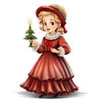 Yuletide Christmas Caroler isolated on white background png