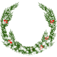 Weihnachten Kranz Clip Art. Winter Rahmen mit Schneeflocke png