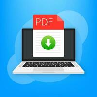 Download PDF file icon. Spreadsheet document type. Vector PDF icon.