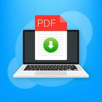 Download PDF file icon. Spreadsheet document type. Vector PDF icon.