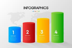 negocio infografía, datos visualización. cuadrado marco. sencillo infografía diseño modelo. vector ilustración.