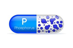 Abstract icon with phosphorus capsule. Vector illustration