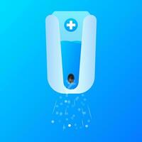 Disinfection sanitizer on transparent background. Vector 3d illustration.