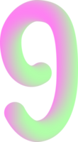 Number illustration. Hand drawn picture png