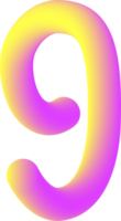 Number illustration. Hand drawn picture png