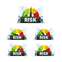 Risk Level meter. Managing and Mitigating Risks for a Secure and Successful Future vector