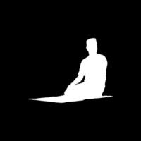 sentar tasyahud final incluso el pilares de oración, entonces eso debería no ser izquierda en ninguna circunstancias. uno de el sentado posición cuando musulmán Orando. vector ilustración