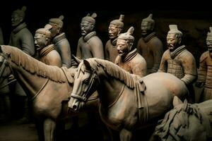 terracota guerreros esculturas generar ai foto