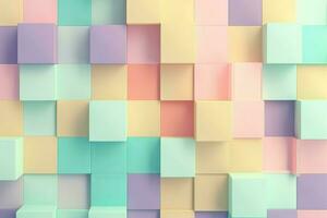 Colorful cubes blocks wallpaper. Generate ai photo